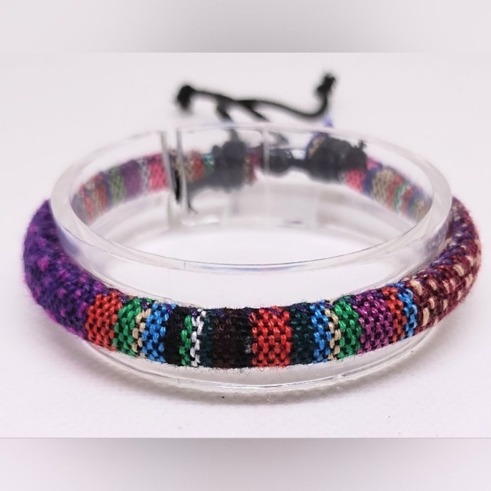 Men's bracelet striped punk‎ hemp new e40